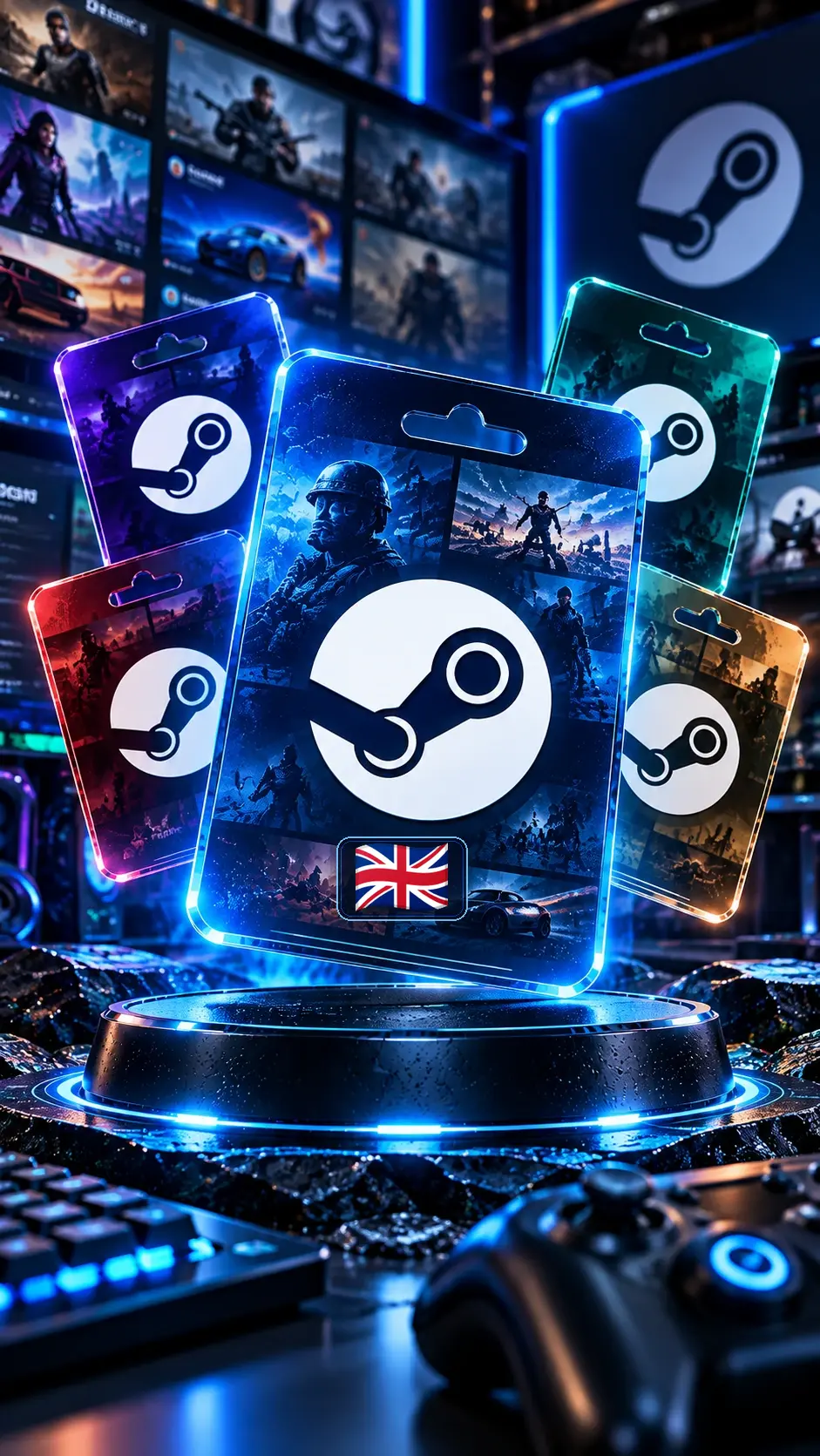 گیفت کارت استیم والت انگلیس Steam Wallet - تصویر اصلی محصول